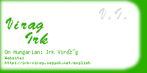 virag irk business card